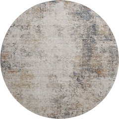 Machine Washable Indoor/Outdoor Neo Putty 8' x 8' Round Rug