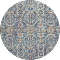 Machine Washable Indoor/Outdoor Neo Denim 8' x 8' Round Rug