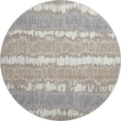 Machine Washable Indoor/Outdoor Neo Taupe 8' x 8' Round Rug