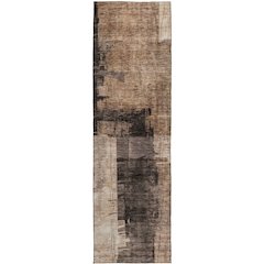 Indoor/Outdoor Nouveau Brown 2'3" x 7'6" Runner Rug