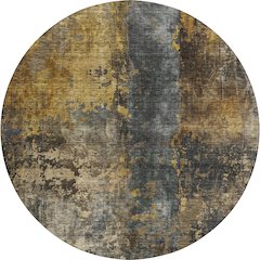 Indoor/Outdoor Nouveau Gray 8' x 8' Round Rug