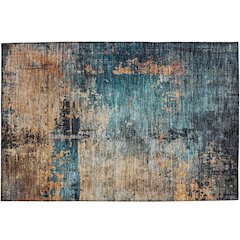 Indoor/Outdoor Nouveau Teal 1'8" x 2'6" Rug