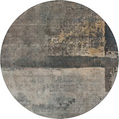 Indoor/Outdoor Nouveau Coffee 8' x 8' Round Rug