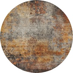Indoor/Outdoor Nouveau Paprika 8' x 8' Round Rug
