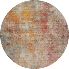 Indoor/Outdoor Nouveau Tan 8' x 8' Round Rug