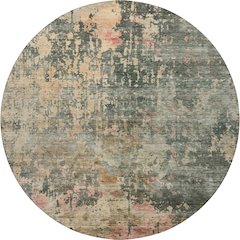 Indoor/Outdoor Nouveau Sage 8' x 8' Round Rug