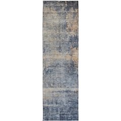 Indoor/Outdoor Nouveau Denim 2'3" x 7'6" Runner Rug
