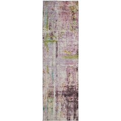 Indoor/Outdoor Nouveau Lavender 2'3" x 7'6" Runner Rug