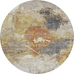 Indoor/Outdoor Nouveau Taupe 8' x 8' Round Rug