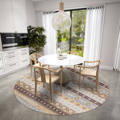 Yuma Gilded Transitional Southwest 8' x 8' Area Rug Gilded AYU42