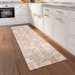 Eleanor Spice Contemporary Geometric 2'3" x 7'6" Runner Rug Spice AER31