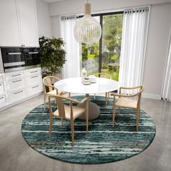 Bravado Shadow Contemporary Stripe 8' x 8' Area Rug Shadow ABV34