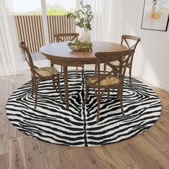 Safari Pearl Animal Animal Print 8' x 8' Area Rug Pearl ASF31