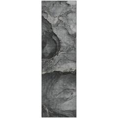 Luxury Washable Odyssey OY14 Charcoal 2'3" x 7'6" Rug