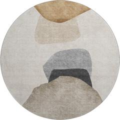 Luxury Washable Odyssey OY17 Taupe 8' x 8' Rug
