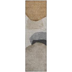 Luxury Washable Odyssey OY17 Taupe 2'3" x 7'6" Rug