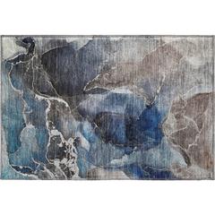 Luxury Washable Odyssey OY3 Blue 1'8" x 2'6" Rug