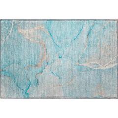 Luxury Washable Odyssey OY7 Teal 1'8" x 2'6" Rug