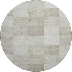 Machine Washable Indoor/Outdoor Pacifica Beige 8' x 8' Round Rug
