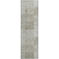 Machine Washable Indoor/Outdoor Pacifica Beige 2'3" x 7'6" Runner Rug
