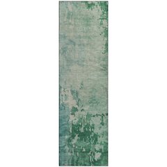 Machine Washable Indoor/Outdoor Pacifica Emerald 2'3" x 7'6" Runner Rug