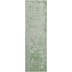 Machine Washable Indoor/Outdoor Pacifica Mint 2'3" x 7'6" Runner Rug