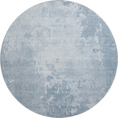 Machine Washable Indoor/Outdoor Pacifica Sky 8' x 8' Round Rug