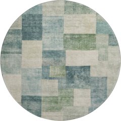 Machine Washable Indoor/Outdoor Pacifica Seafoam 8' x 8' Round Rug