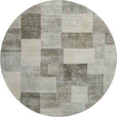 Machine Washable Indoor/Outdoor Pacifica Taupe 8' x 8' Round Rug