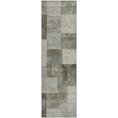 Machine Washable Indoor/Outdoor Pacifica Taupe 2'3" x 7'6" Runner Rug