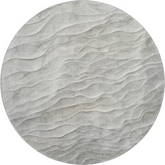 Machine Washable Indoor/Outdoor Pacifica Taupe 8' x 8' Round Rug