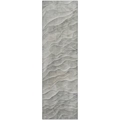 Machine Washable Indoor/Outdoor Pacifica Taupe 2'3" x 7'6" Runner Rug