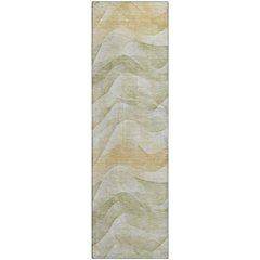 Machine Washable Indoor/Outdoor Pacifica Aloe 2'3" x 7'6" Runner Rug