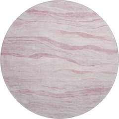 Machine Washable Indoor/Outdoor Pacifica Pink 8' x 8' Round Rug
