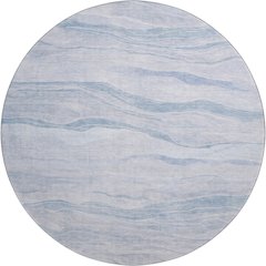 Machine Washable Indoor/Outdoor Pacifica Sky 8' x 8' Round Rug
