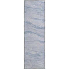Machine Washable Indoor/Outdoor Pacifica Sky 2'3" x 7'6" Runner Rug