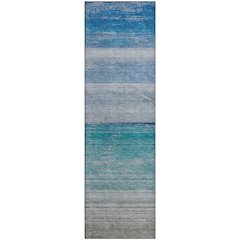 Machine Washable Indoor/Outdoor Pacifica Sky 2'3" x 7'6" Runner Rug