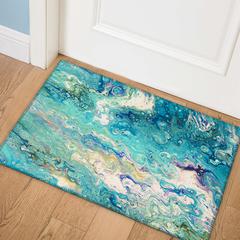 Karina Seaglass Modern Abstract 1'8" x 2'6" Accent Rug Seaglass AKC34