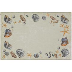Indoor/Outdoor Surfside ASR39 Oyster Washable 1'8" x 2'6" Rug