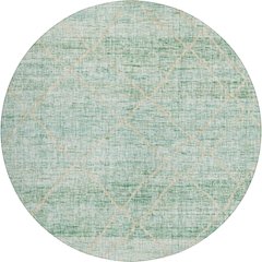 Luxury Washable Indoor/Outdoor Portico Aloe 8' x 8' Round Rug