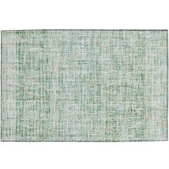 Luxury Washable Indoor/Outdoor Portico Aloe 1'8" x 2'6" Rug