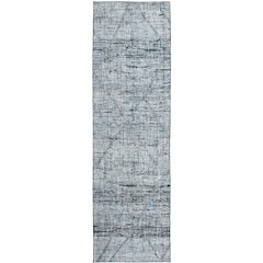 Luxury Washable Indoor/Outdoor Portico Blue 2'3" x 7'6" Runner Rug
