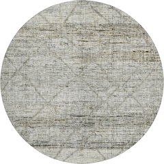 Luxury Washable Indoor/Outdoor Portico Pewter 8' x 8' Round Rug
