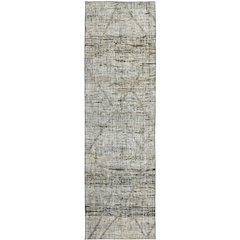 Luxury Washable Indoor/Outdoor Portico Pewter 2'3" x 7'6" Runner Rug