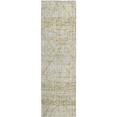 Luxury Washable Indoor/Outdoor Portico Wheat 2'3" x 7'6" Runner Rug