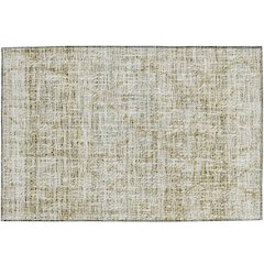Luxury Washable Indoor/Outdoor Portico Wheat 1'8" x 2'6" Rug