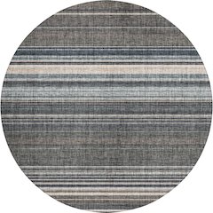 Luxury Washable Indoor/Outdoor Portico Chocolate 8' x 8' Round Rug