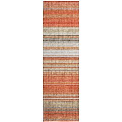 Luxury Washable Indoor/Outdoor Portico Coral 2'3" x 7'6" Runner Rug