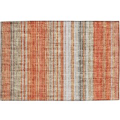 Luxury Washable Indoor/Outdoor Portico Coral 1'8" x 2'6" Rug