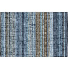 Luxury Washable Indoor/Outdoor Portico Navy 1'8" x 2'6" Rug